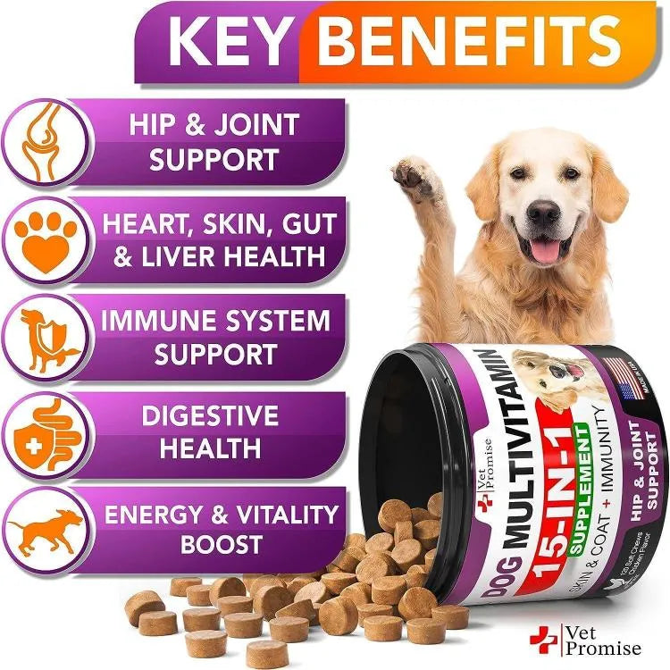Dog Multivitamin Chewable with Glucosamine Dog Vitamins