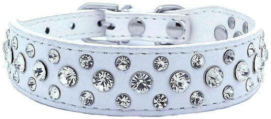 Rhinestone Dog Collar Bling Rhinestone PU Leather Crystal Diamond Pet Dog Cat