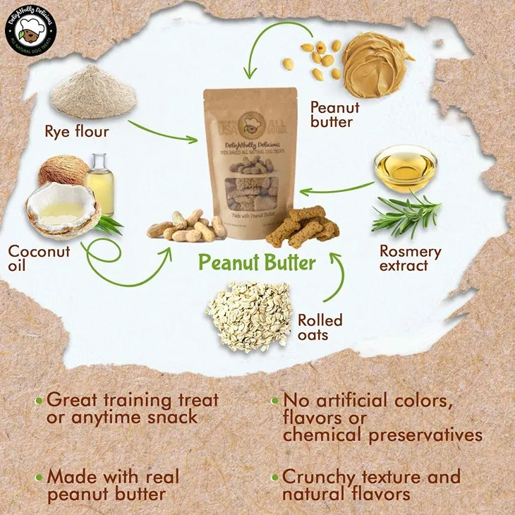 Delightfully Delicious Dog Treats Made in USA All Natural Oven Baked Training