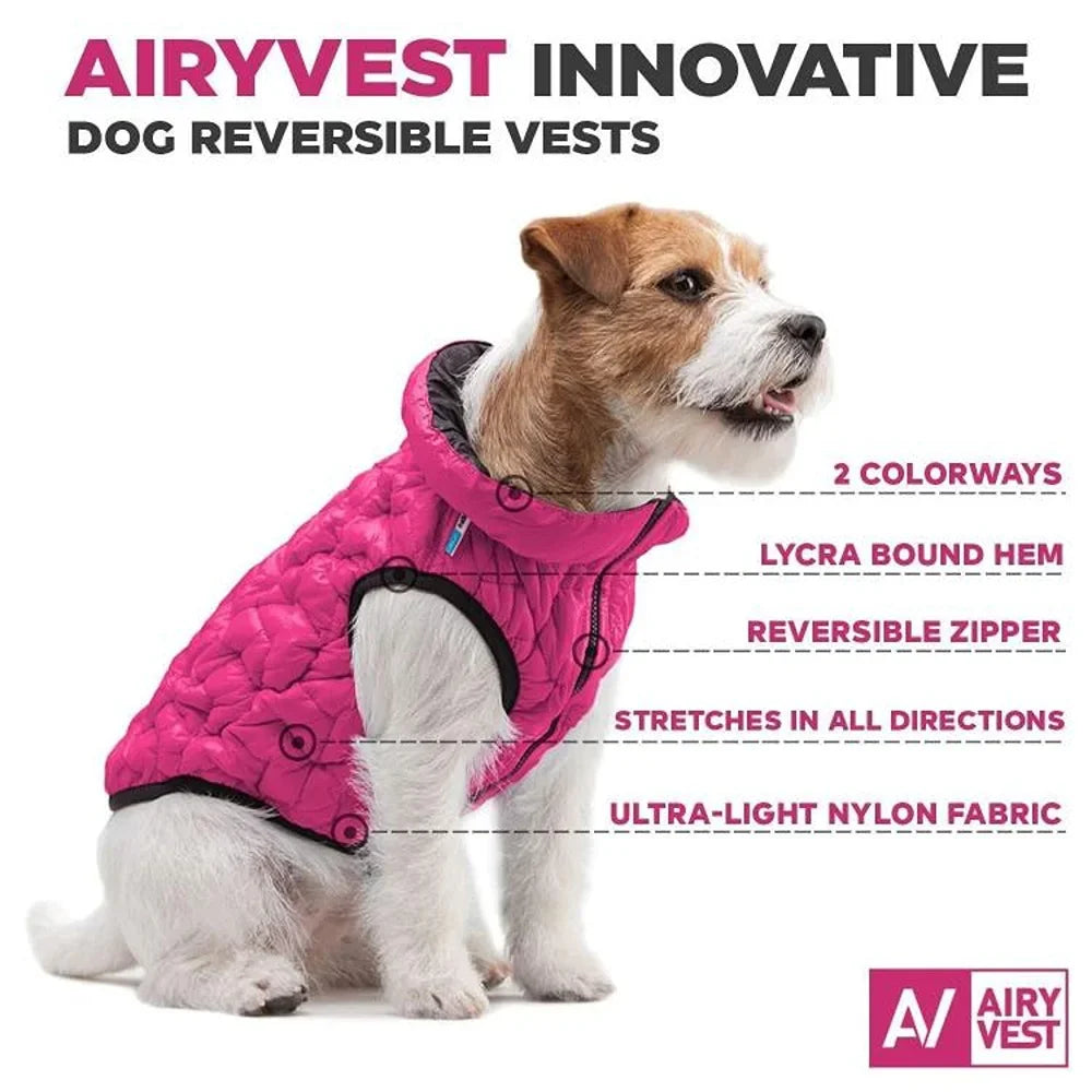 Airy Vest Dog Winter Coat UNI   Lightweight Reversible Warm Dog Jacket   Water