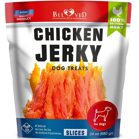 Chicken Jerky Dog Treats 1.5 Lb Human Grade Pet Snacks & Grain Free Organic