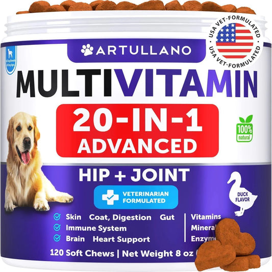 Dog Multivitamin Chewable with Glucosamine 20 in 1 Dog Vitamins and