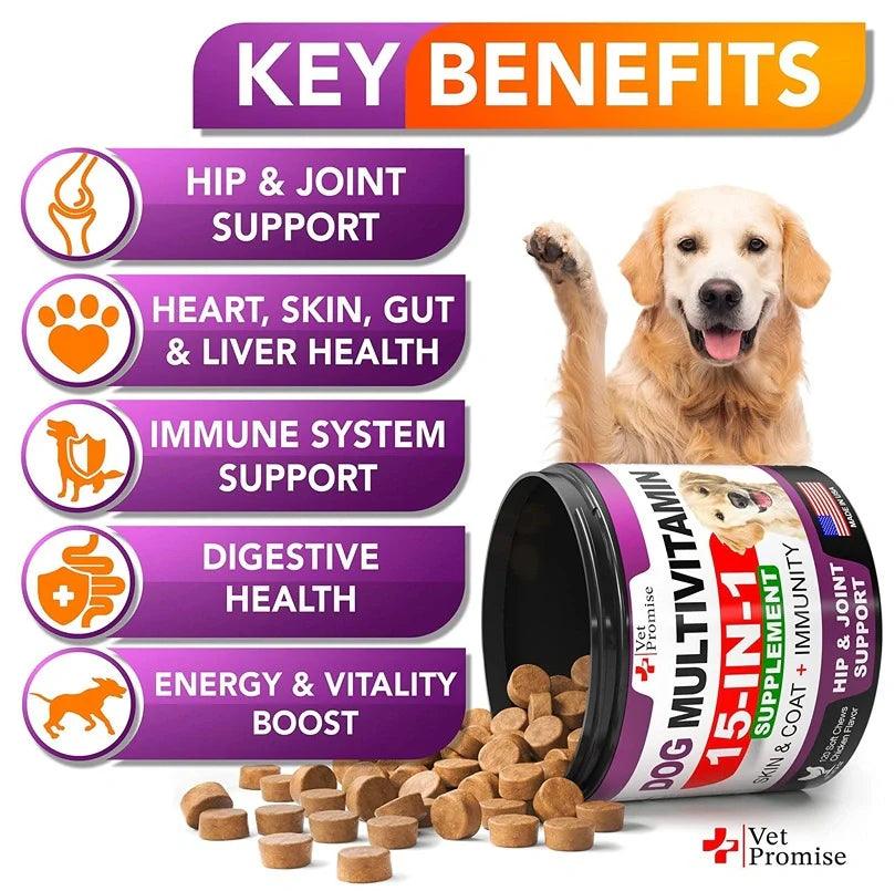 Dog Multivitamin Chewable with Glucosamine Dog Vitamins and Supplements