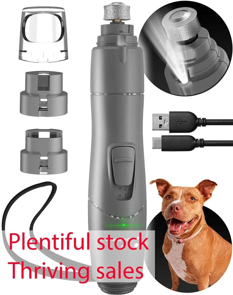 Dog Nail Grinder with LED Light Rechargeable Dog Nail Grinder for Large Dogs