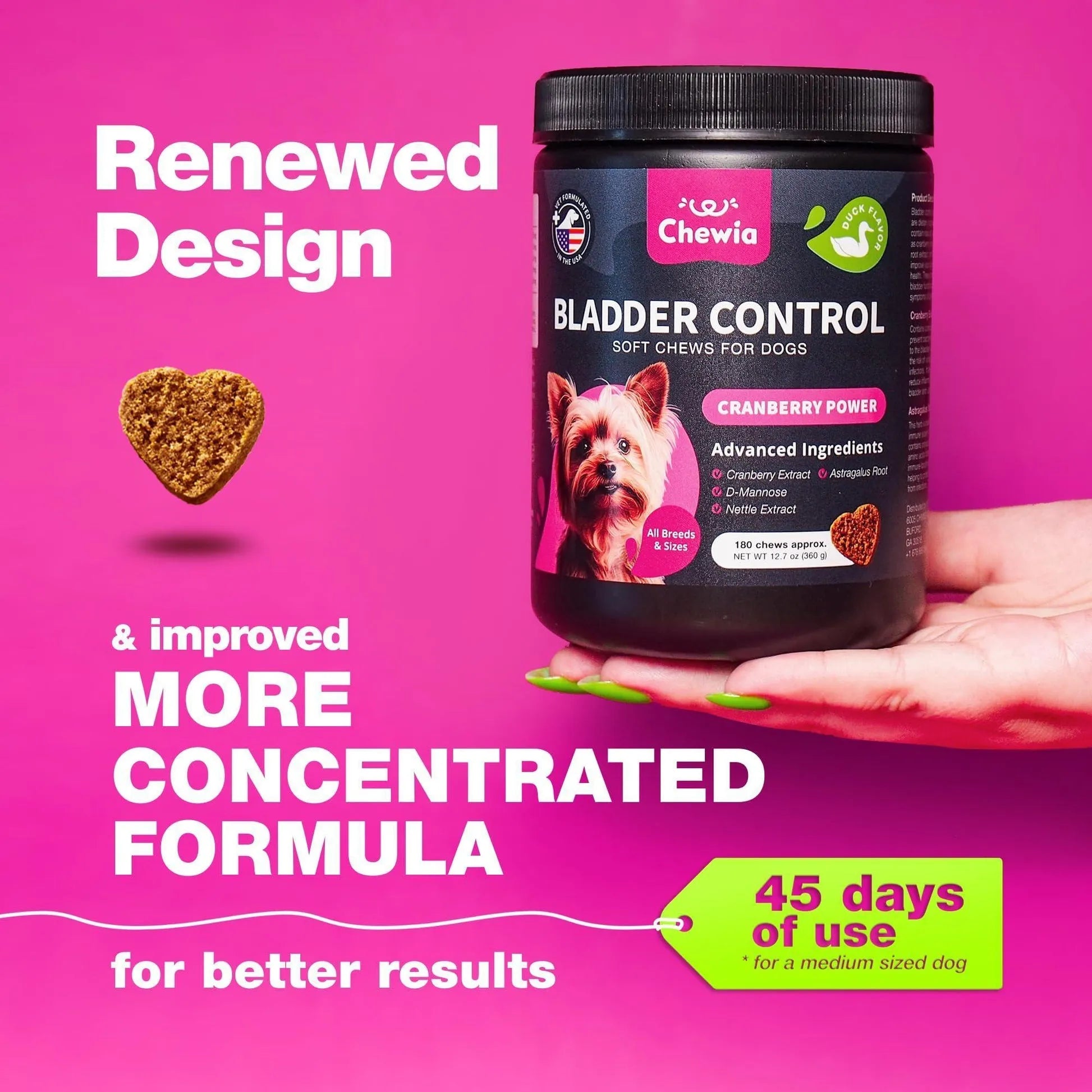 Dog UTI Treatment Dog Cranberry Supplement for Bladder & Kidney Health