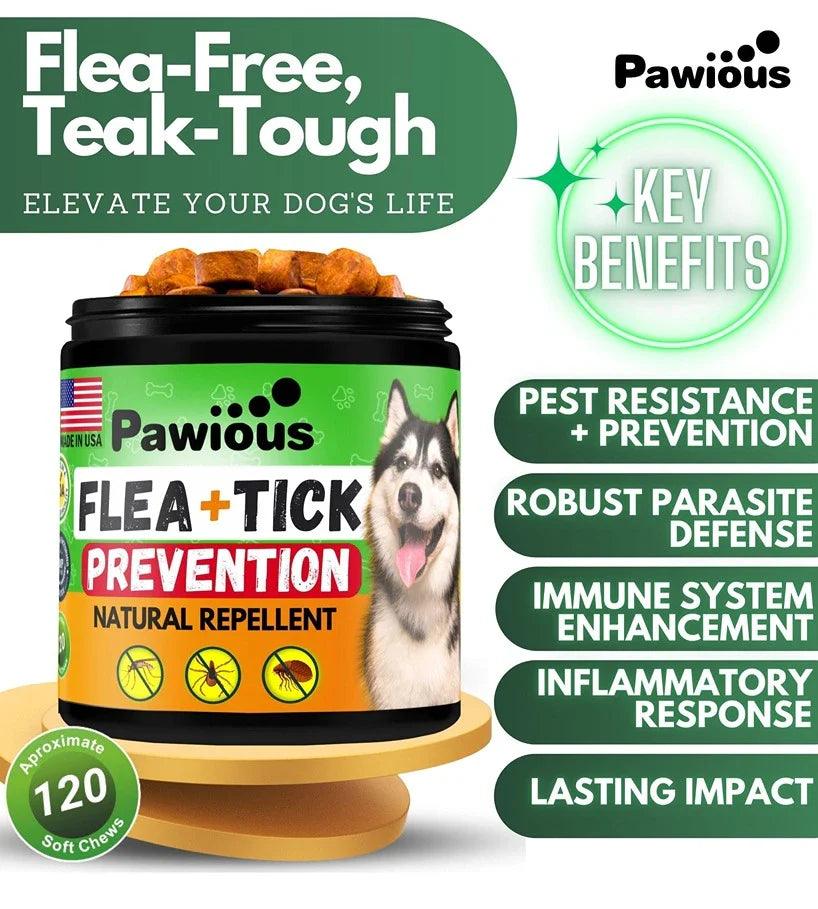 Flea and Tick Prevention for Dogs Chewables Natural Dog Flea and Tick Contro