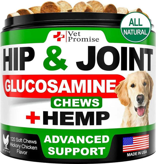 Hemp Hip and Joint Support Supplement for Dogs Glucosamine for Dogs Dog