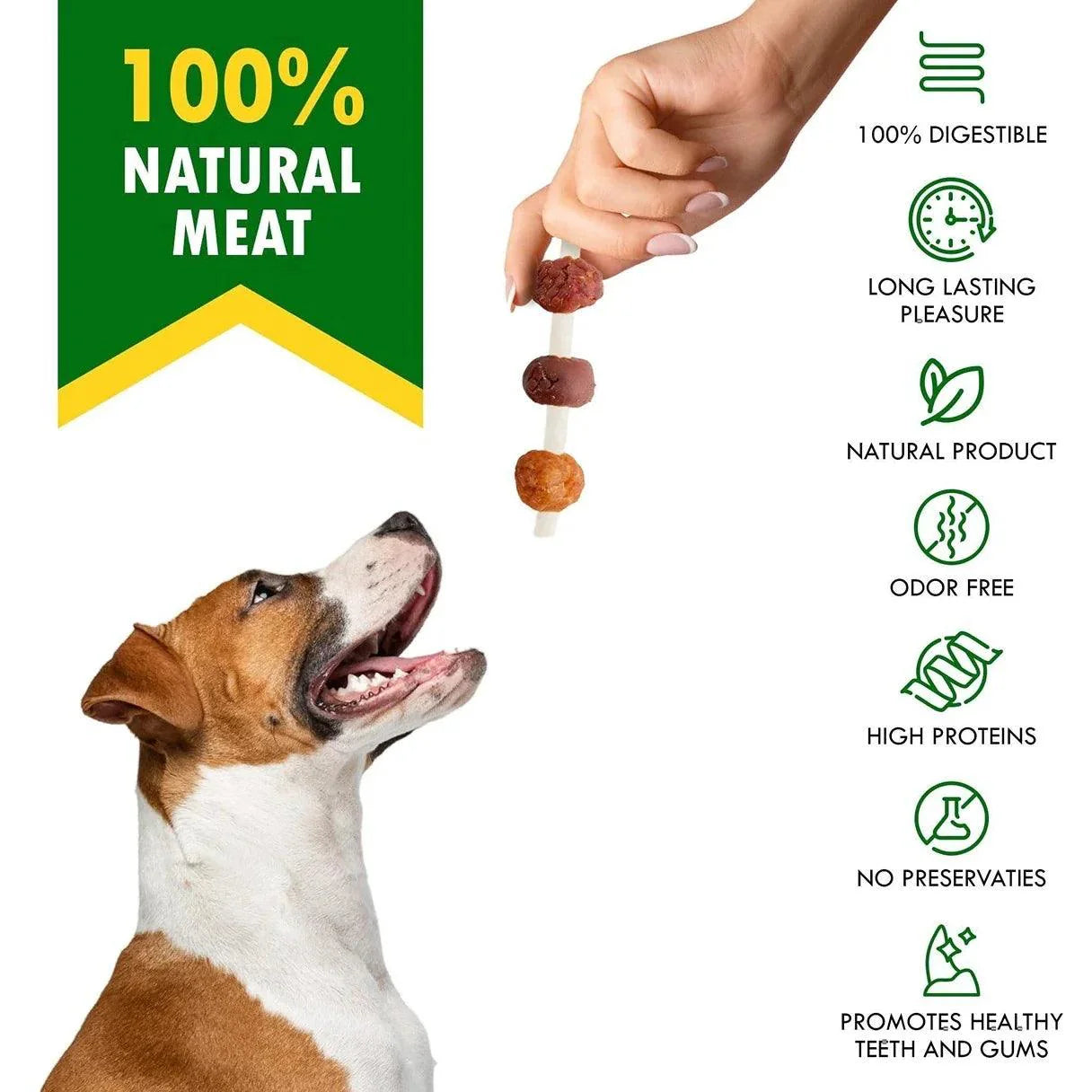 Kabobs Dog Treats with Duck & Chicken Human Grade Meat All Natural & Organic