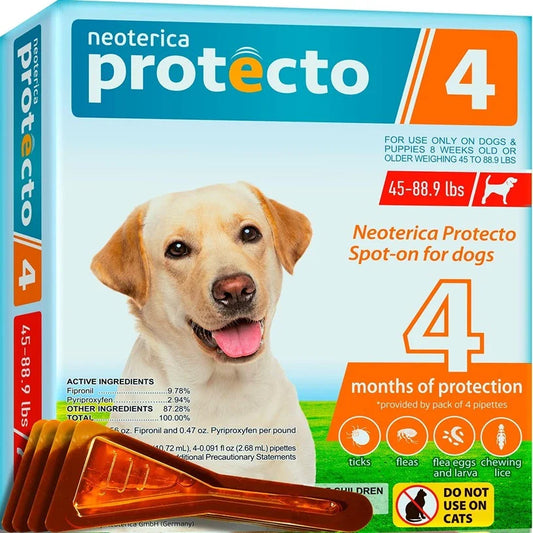 Neoterica Protecto 4 Flea and Tick Prevention for Dogs & Puppies Flea