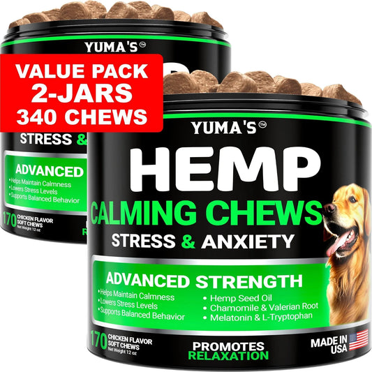YUMA'S 2 Pack Dog Allergy Relief Chews   Dog Itching Skin Relief Treatment 